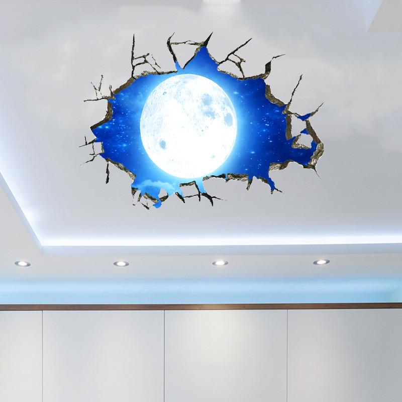 12 Kinds Solar System Planets Wall Stickers For Kids Room Universe 3d Stickers Kids Room Decoration