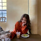 Plus Size Knitted Half Turtleneck Winter Cashmere Brick Red Sweater for Women Warm Sweaters Female