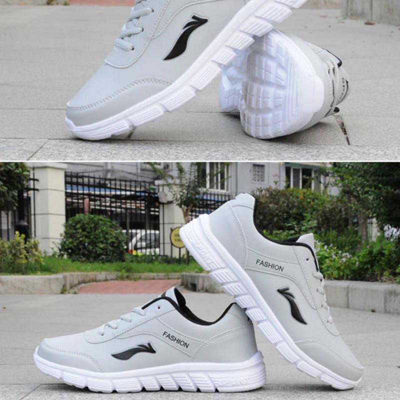 Sports shoes men's shoes leather waterproof running shoes new student shoes light casual tide shoes