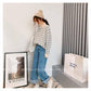 Women's Knitted Plaid Sweater O-neck Long Sleeve Alpaca Wool Blend Knitwear Pull
