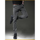 Men's Autumn and Winter Corduroy Casual Pants Slim-fit Pants with Small Feet Male Straight-leg Korean Style Trousers Business Streetwear Elastic Waist