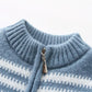 Boys Sweater Coat Autumn and Winter Children's Zipper Cardigan Baby Warm Sweater Double Layer Thickness