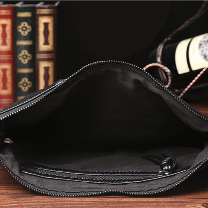 Business Briefcase Wemen Retro Zipper Waterproof Leather IPad Handbag Shoulder Bags Computer Bag
