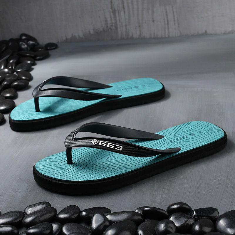 Fashion Football Slippers Men's Summer Fashion Wear Non-slip Flip Flops Casual Beach Slippers