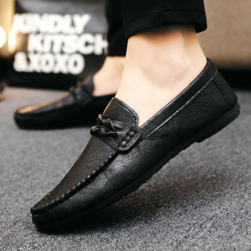 Men's British All-match Casual Leather Shoes Breathable Non-slip Loafers