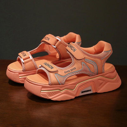 Dad Sandals Female Summer Students Korean Version of The Wild Wear 2020 Net Red Sports Casual Beach Shoes Ins