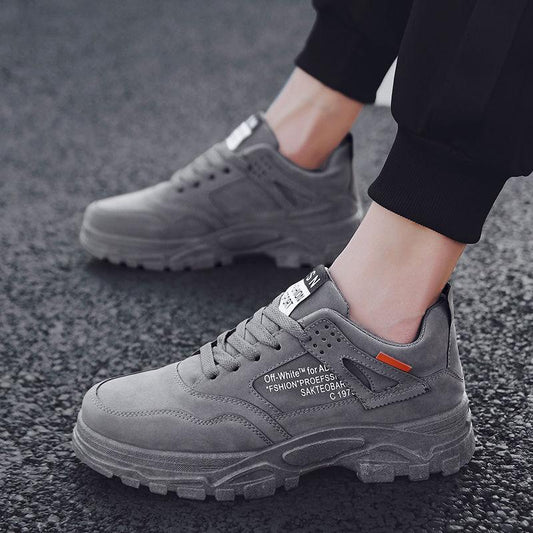 Fashion Comfort Mens Casual White Flat Fashion Daddy Shoes  Leisure Sweat-Absorbant Sneaker Male