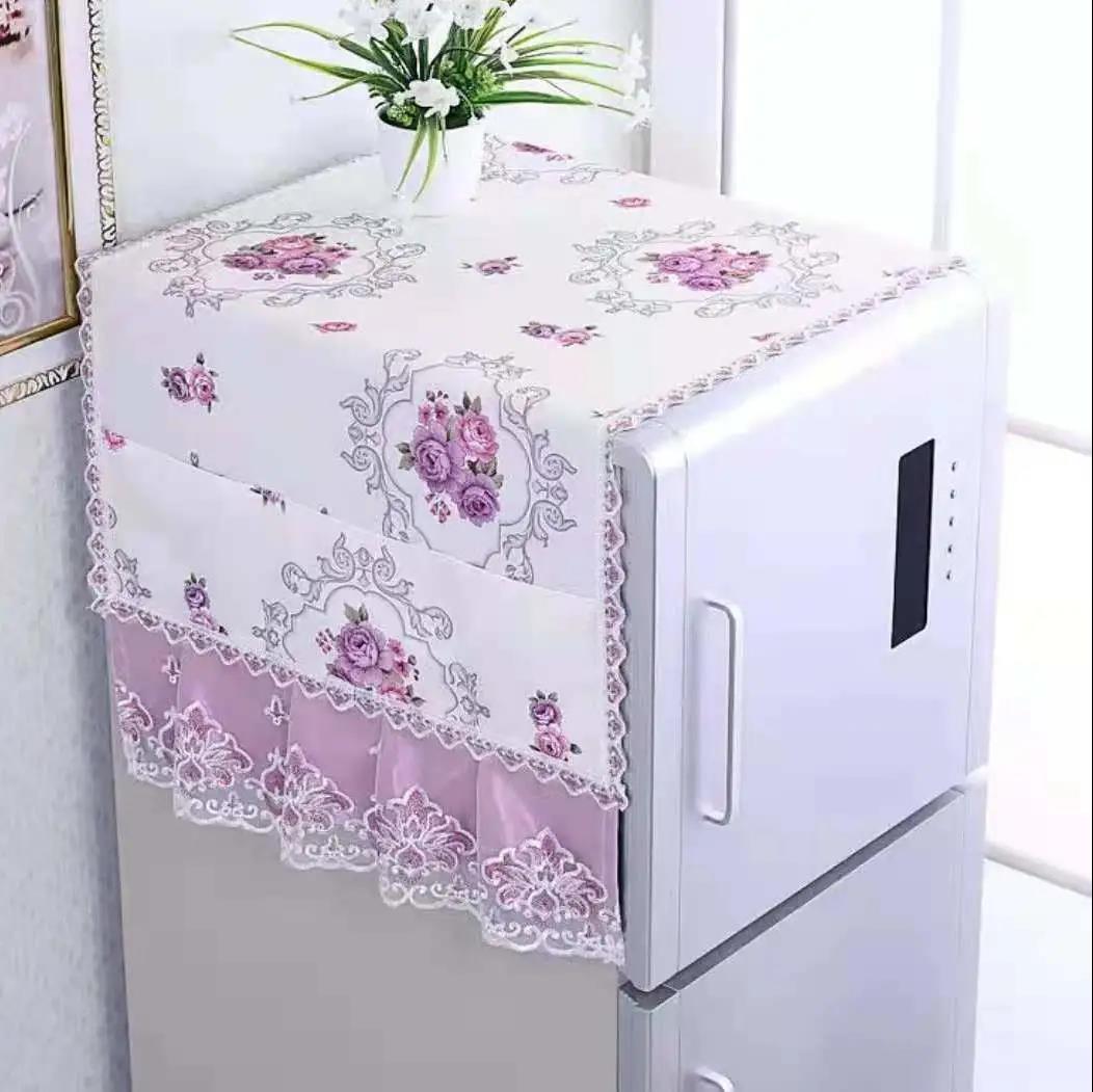 High-grade Lace Refrigerator Cover Dust Cover Single Door Double Door Universal Refrigerator Cover Cloth 55*140cm