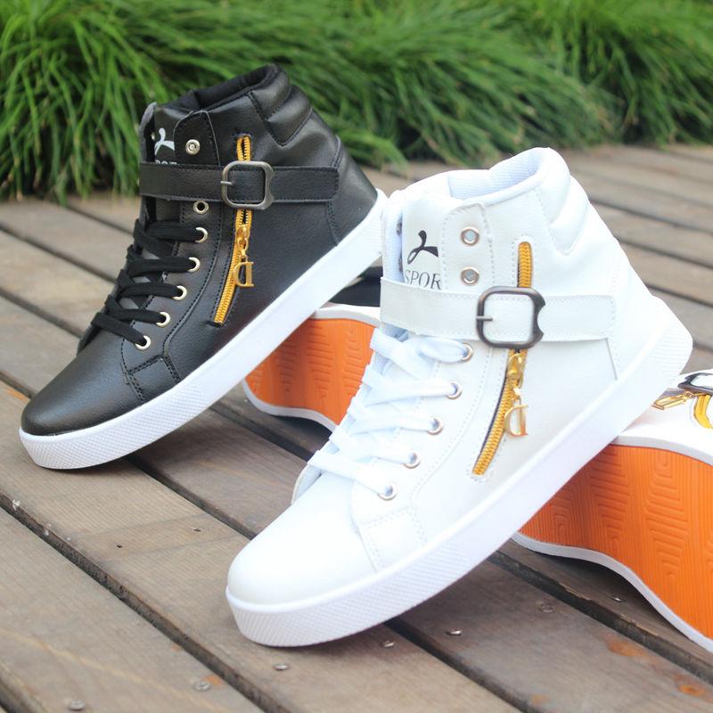 Increased 8CM men's sneakers All-match high-top shoes Casual Korean style trendy men's shoes
