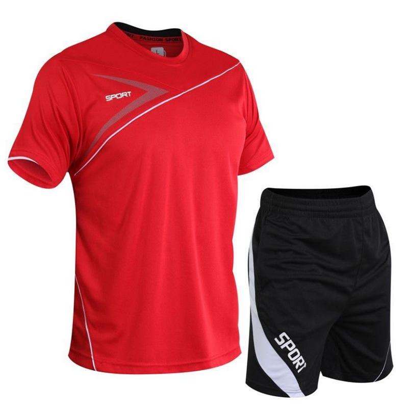 Plus Size Sports Suit Men's Quick-drying Summer Running Sportswear Fitness Training Loose Breathable Casual Suit