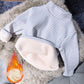 Girls Middle-collar Bottoming Shirt Plus Velvet Padded Long-sleeved Children's Warm Top Half High Collar