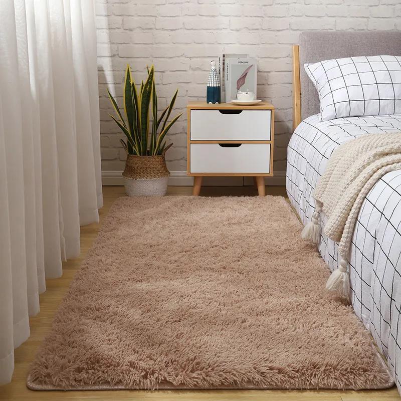 Soft and Thickened Living Room Carpet Solid Color Cushion Blanket Bedroom Bedside Plush Carpet