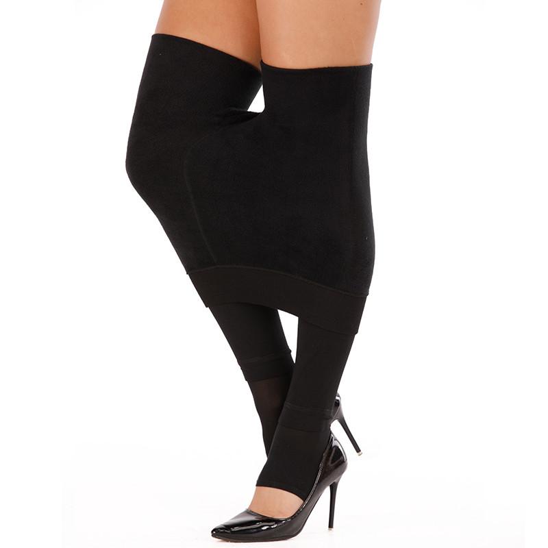 Auroth Winter Women's Leggings Elastic High Waist Plus Velvet Thicken Leggings Warm Pants Plus Size Trousers