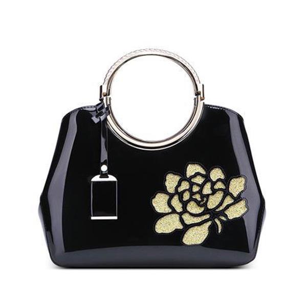 Woman bag Patent leather bag Big capacity European and American style Shoulder Handbag Trendy wild