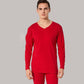 Men Winter Thermal Underwear V-neck Tops Pants Male Autumn Clothes Tight Suit Thicken Windproof Comfortable Soft Lining Long Sleeve High Elasticity