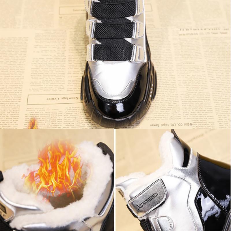 Winter Plus Velvet Inner Heightening Snow Boots Women Wild Thick-soled Martin Short Boots Cotton Shoes Winter Shoes Old Shoes Casual Shoes
