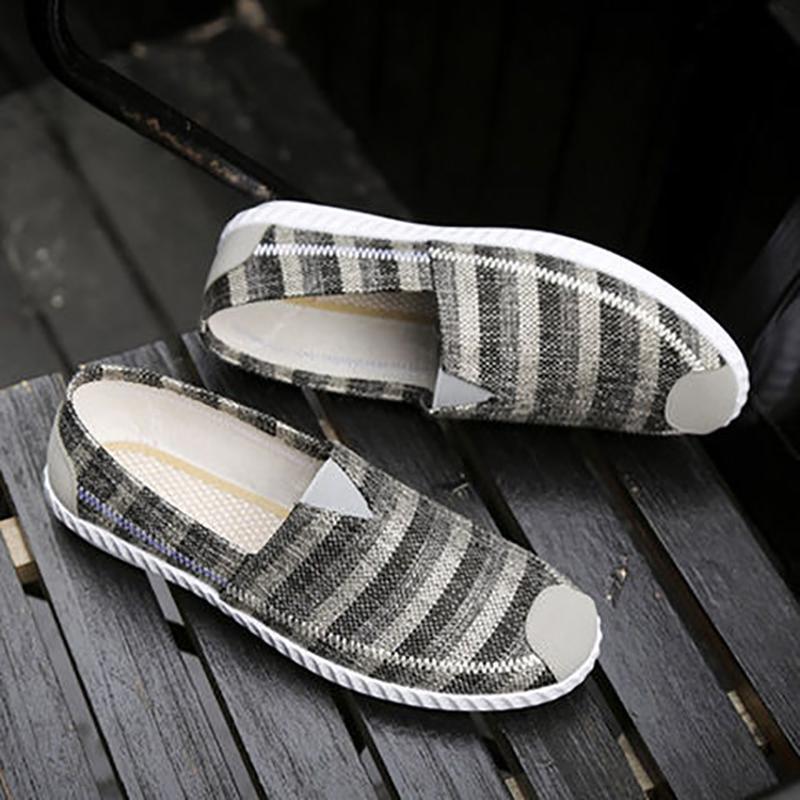 Summer Men's Linen Breathable Casual Shoes Chinese Style Old Beijing Canvas Shoes