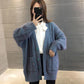 Autumn and Winter Thick Coat Cardigan Fashion Casual Top Mid-length Loose Women Sweater