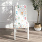 Elastic Chair Cover Universal Dining Table Chair Cover Backrest Pad Universal Stool Cover Fabric Printing Home Dining Seat Cover
