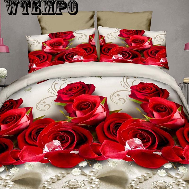 Bedding soft household items set four-piece 3D printing quilt cover comfortable bedroom