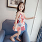 Children's Dress Korean Summer Girl's Lovely Dress Baby Flower National Style Suspender A-line Skirt