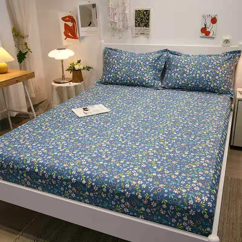 Fitted Waterproof Twin Mattress Cover Cotton Thick Printed Bedspread Bed Sheet Mattress Protector