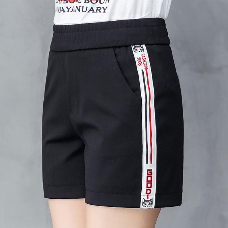Shorts Women's Summer Striped Print All-match Trend High Waist Slim Casual Harem Women's Pants Sports Shorts