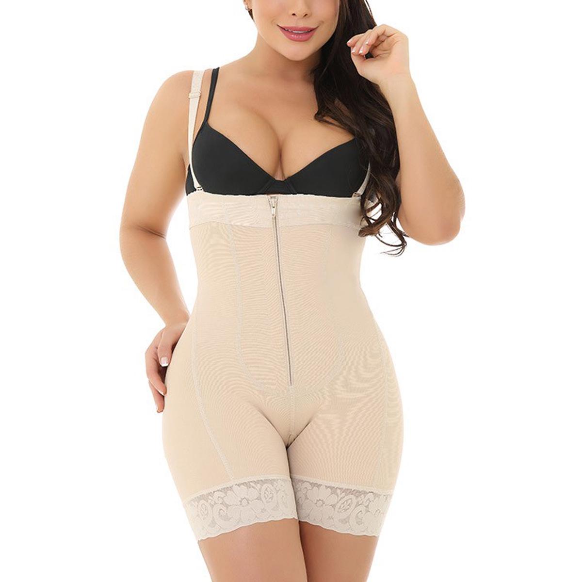 Women Sexy Siamese Corset Postpartum Thin Waist Slimming Bodysuit High Elastic Shapewear Underwear
