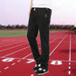 Men's Fall Winter Casual Thick Sports Pants Loose Large Size Casual Steetwear Trousers Straight-leg Pants Elatic Waist Drawstring Plus Velvet Pants