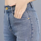 Cropped Jeans Women's Flared Pants Summer Thin Section High-waist Stretch Hole Was Thin Loose Wide-leg Pants In Summer