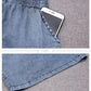 Casual Suit Women's Summer Denim Shorts Two-piece Round Neck Short-sleeved Top + Shorts Ladies Casual Suit Sweet and Cute