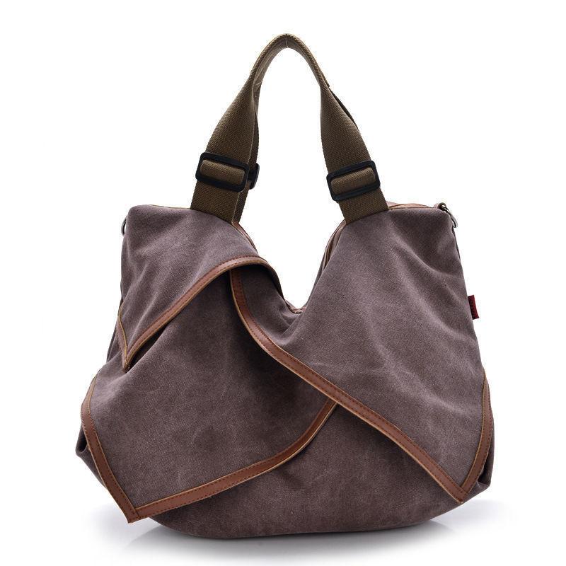 Women Large Capacity Canvas Bags Travel Casual Large Daily Shoulder Tote Shopper Handbag Simple Hobo Bags