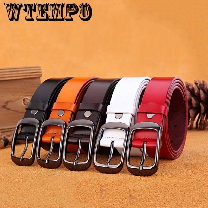 Pin Buckle Women Genuine Leather Straps Casual Cowhide Belts For Lady Female Girls Jeans Belts