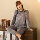 Winter Coral Fleece Women's Pajamas Keep Warm Cute Student Flannel Long Sleeves Can Be Worn Outside Home Clothes