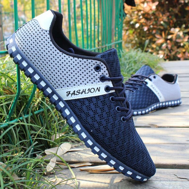 Men's Casual Breathable Mesh Flat Exercise Jogging Shoes