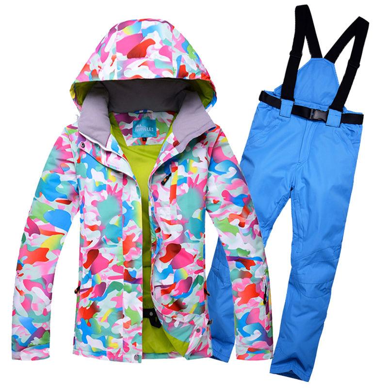 Winter Ski Clothing Suit Women Veneer Waterproof Cotton Wear-resistant Couple Outdoor Windproof Warm Breathable Single and Double Board Ski Pants