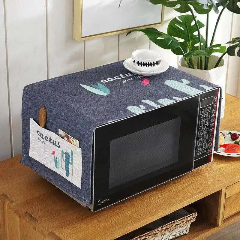 Microwave Oven Cover Dust Cover General Oil and Waterproof Cover Cloth Fabric