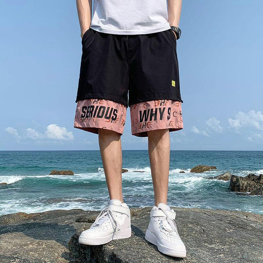 Shorts Men's Summer Thin Section Tide Brand Leisure Sports Five Minutes To Wear Beach Pants Student Trend Loose Overalls