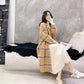 Mid-length Imitation Mink Velvet Coat Korean Loose Thick Woolen Plaid Cardigan Women's Coat