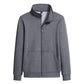 Spring and Autumn New Men's Stand Collar Cardigan Sweater Solid Color Versatile Casual Simple Outer Wear Gown Jacket Men