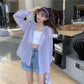 Women's Blouses Shirts Sun Protection Loose Outer Thin Beach Coat Backless Solid Shirts