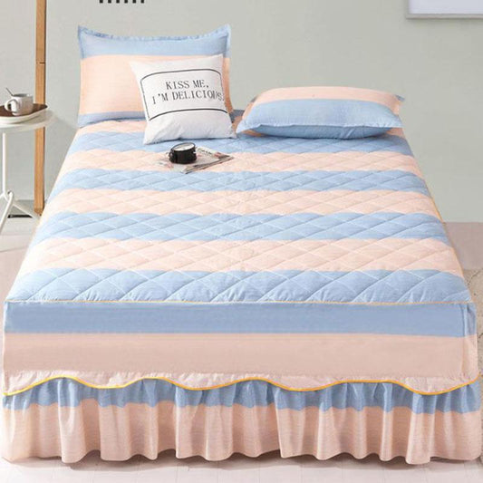 3pcs/set Cotton Thickened Korean Bed Skirt Does Not Fade Washable Bed Sheets Large Simmons Protective Cover