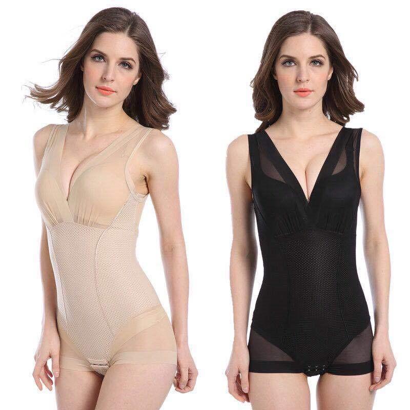 Leotard Sleeveless Corset Black Crotch Fashion Women Sexy Siamese Corset Postpartum Waist Slimming