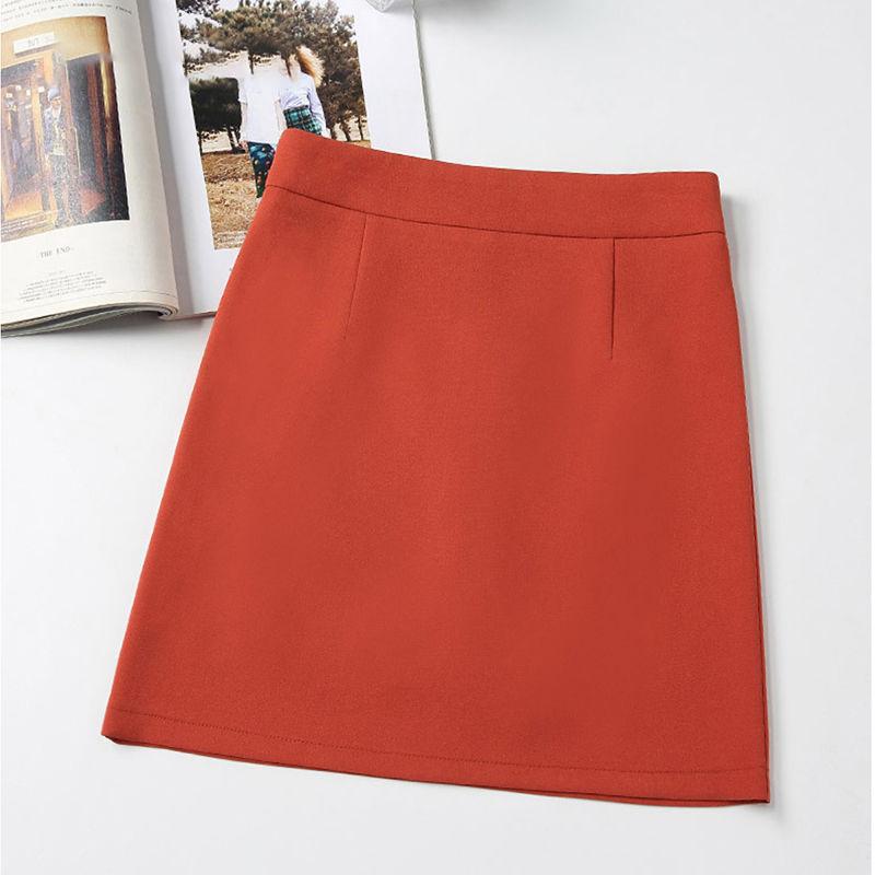 Hip Skirt  Sexy Tight A-line Women High Waist  Short Skirt Knee-length Zipper Elastic Waist Club Casual Home Office