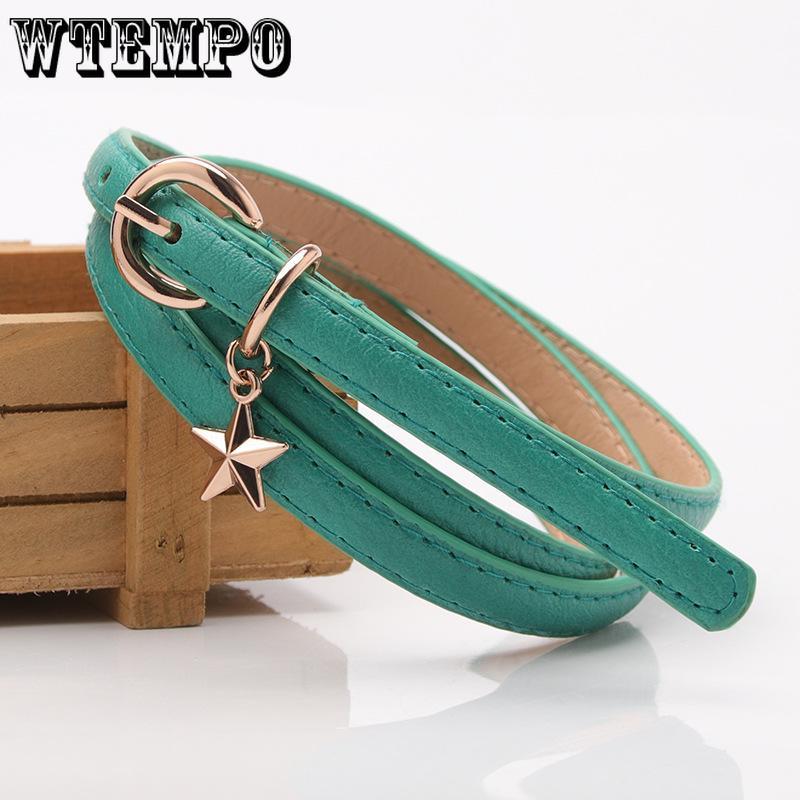 Ladies Star Pendant Decorative Thin Belt Fashion Belt Female Student Belt