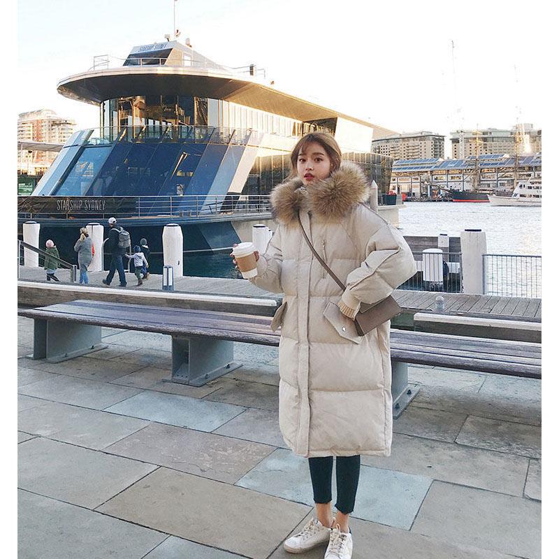 Winter Sisters Wear Student Down Padded Jacket Women Korean Mid-length Thick Fur Collar Padded Jacket