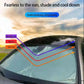Car Sun Visor Double Ring Folding Storage Silver-plated Cloth Sunshade Block Light Black Bottom Heat Insulation Summer Car Interior Cooling Supplies