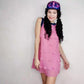 Women's Embroidered Dress Round Neck Sleeveless Dress Summer Sun Dress Above-Knee Dress for Party