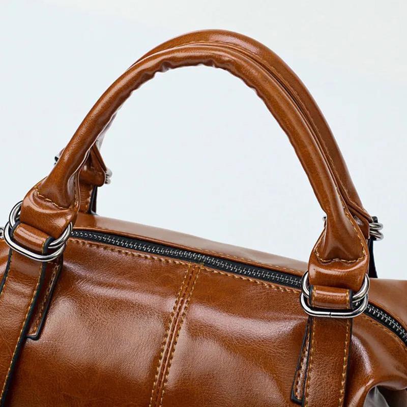 Cowhide Bag Soft Leather Handbag Fashion All-match Large-capacity One-shoulder Messenger Bag