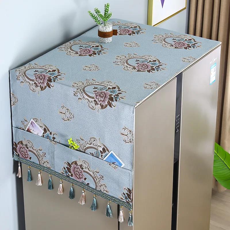 Refrigerator Towel Cover Fabric Waterproof and Oil-proof Thickened Oxford Cloth Cover Universal Refrigerator Towel Cover Cloth